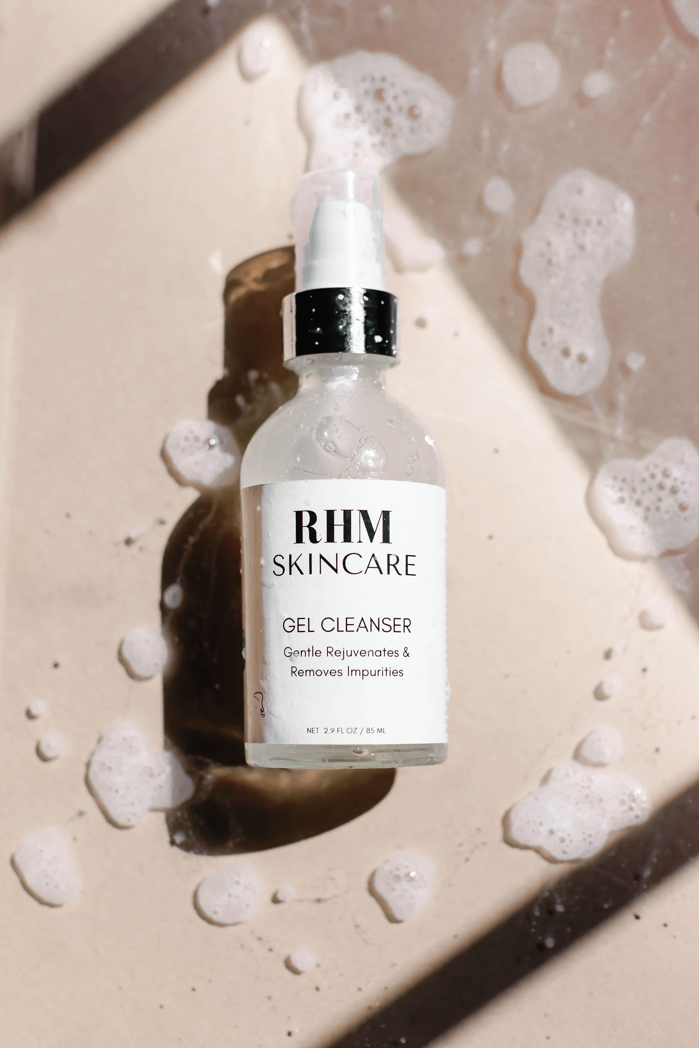 RHM Cleanser on light surface